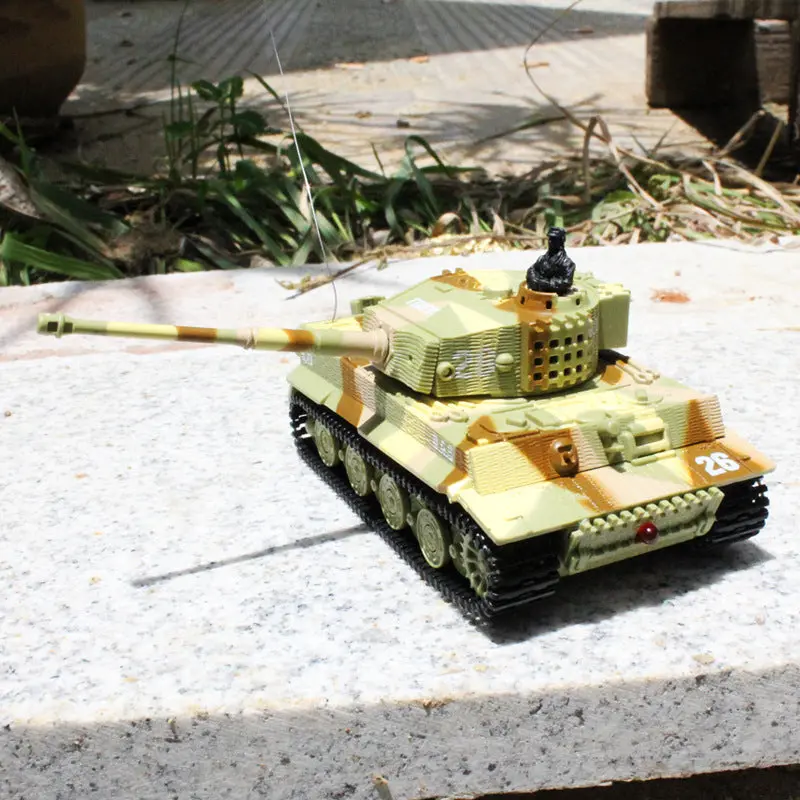Hot Selling Mini Radio Remote Control Tank Rc German Military Tiger Tank With Sound Light Toy For Childs 1