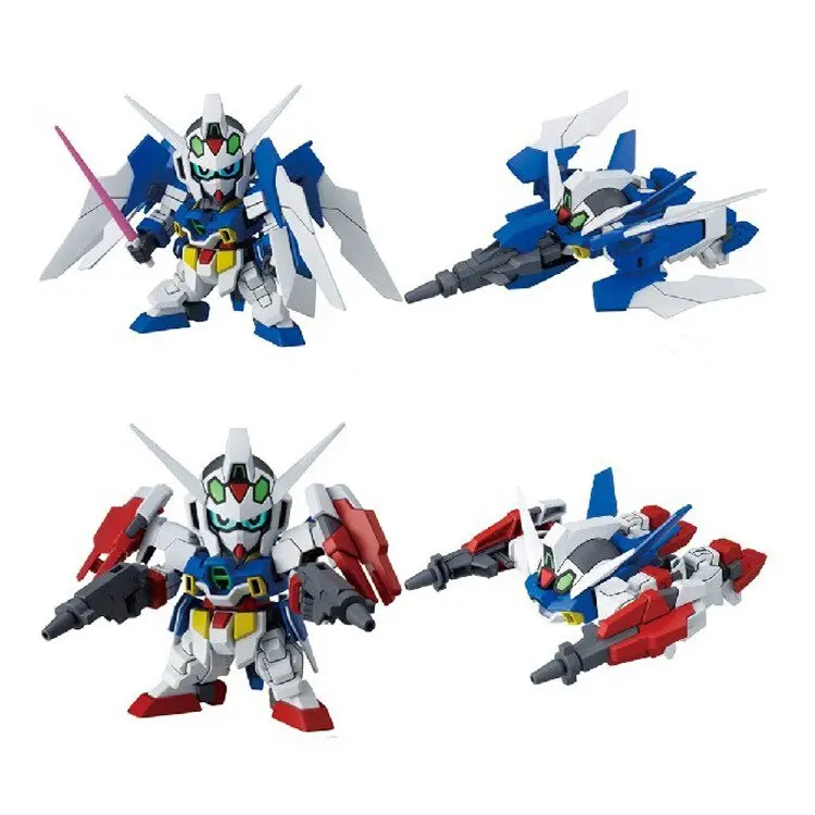 Hot Uper Deformed Mobile Suit Gundam Age Sd Fighter Assembly Age-2N/Db 2 Mode Model Toys With Rack Collection For Kids Gifts 1