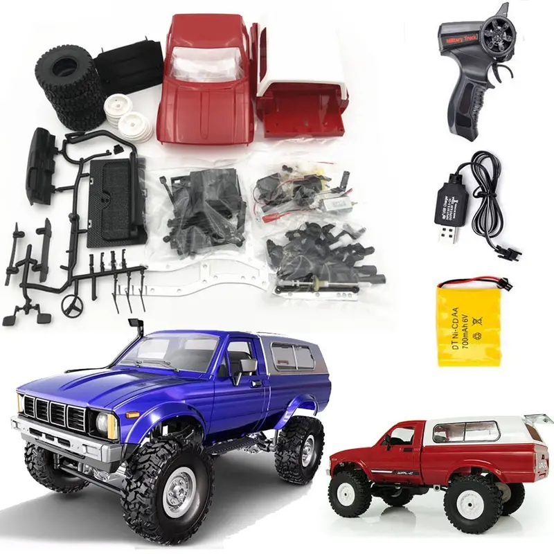 Hot Wpl C24 2.4G Remote Control Off-Road Model Car Rc Buggy Diy High Speed Crawler Truck Toys Upgrade 4Wd Metal Kit Part Chasis 1