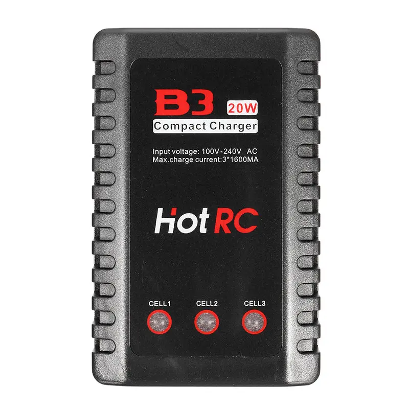 Hotrc B3 20W 1.6A Ac Battery Balance Charger For 2S-3S Lipo Battery 1