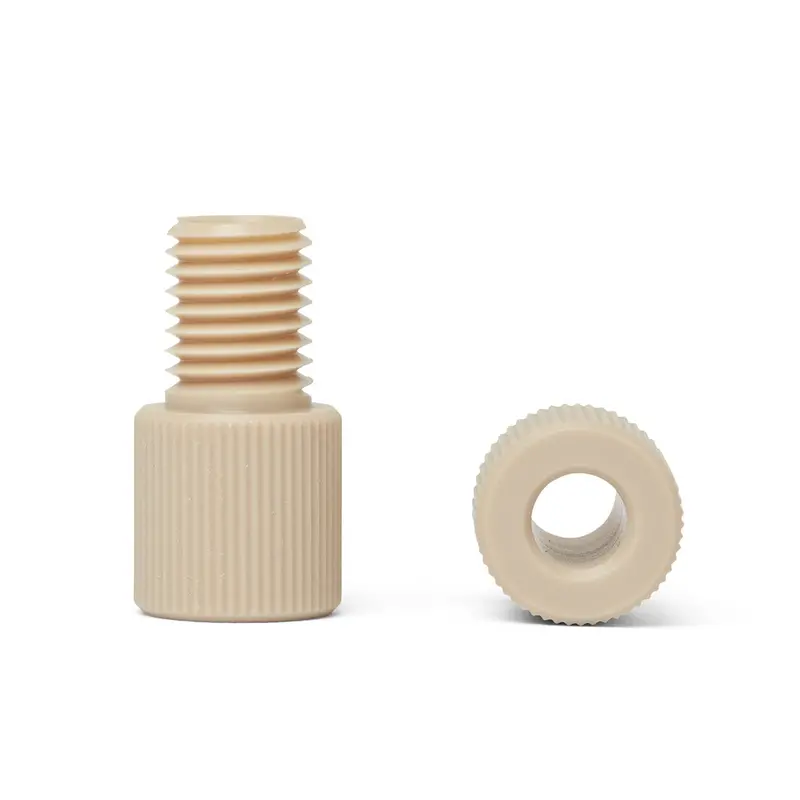 Hplc Peek Flangeless Nut, Flat Bottom (5/16-24 Unf For 3/16" Od Tubing) 1