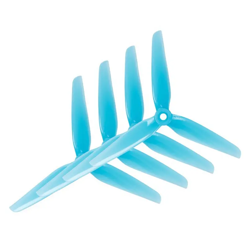 Hqprop Headsup Racing 3-Bladed Prop R38 Blue (2Cw+2Ccw) Poly Carbonate Propeller Multi Rotor Parts For Fpv Racing Rc Drone 1
