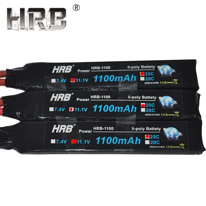 Hrb Water Gun Lipo Battery 3S 2S 7.4V 11.1V 1100Mah 25C Tamiya Connector Akku Mini Airsoft Bb Air Pistol Electric Toys Rc Parts 3