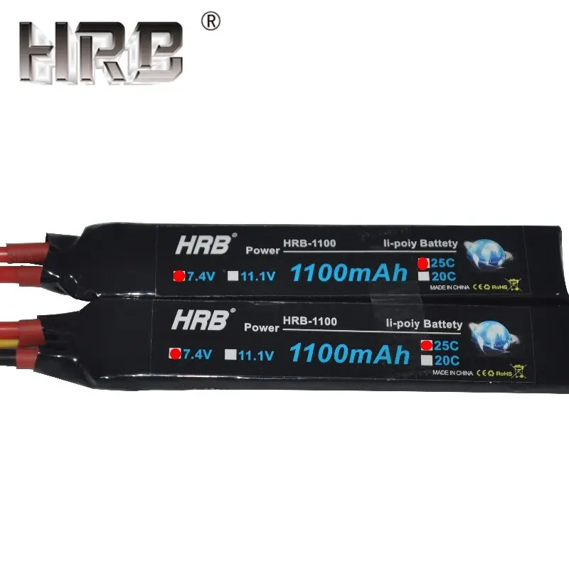 Hrb Water Gun Lipo Battery 3S 2S 7.4V 11.1V 1100Mah 25C Tamiya Connector Akku Mini Airsoft Bb Air Pistol Electric Toys Rc Parts 4
