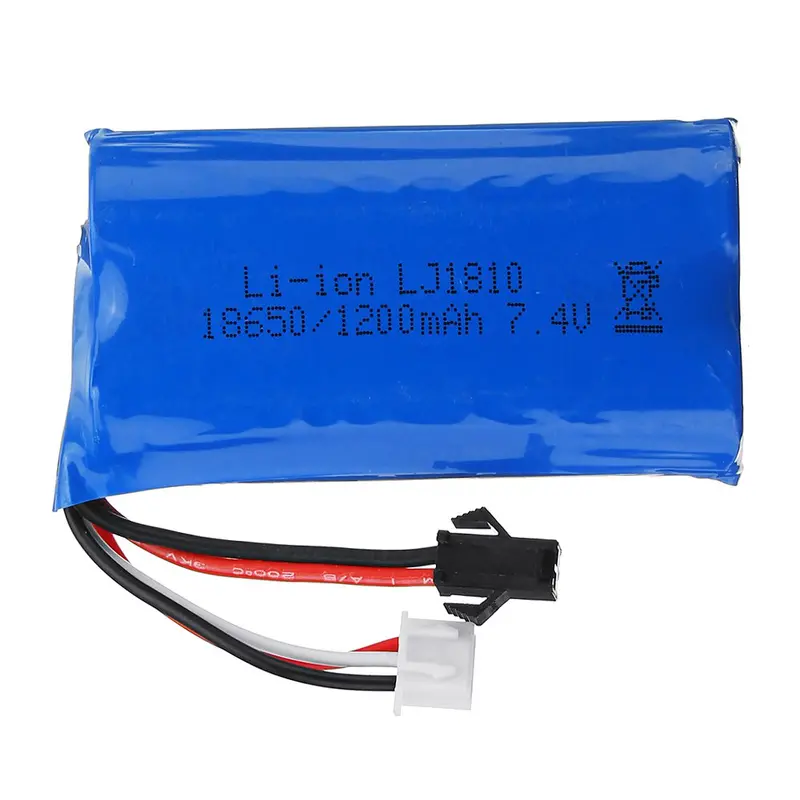 Hs 18650 7.4V 1200Mah 25C 2S Li-Ion Battery Anti-Reverse Plug For 18301/18302 18311/18312 Rc Car 1