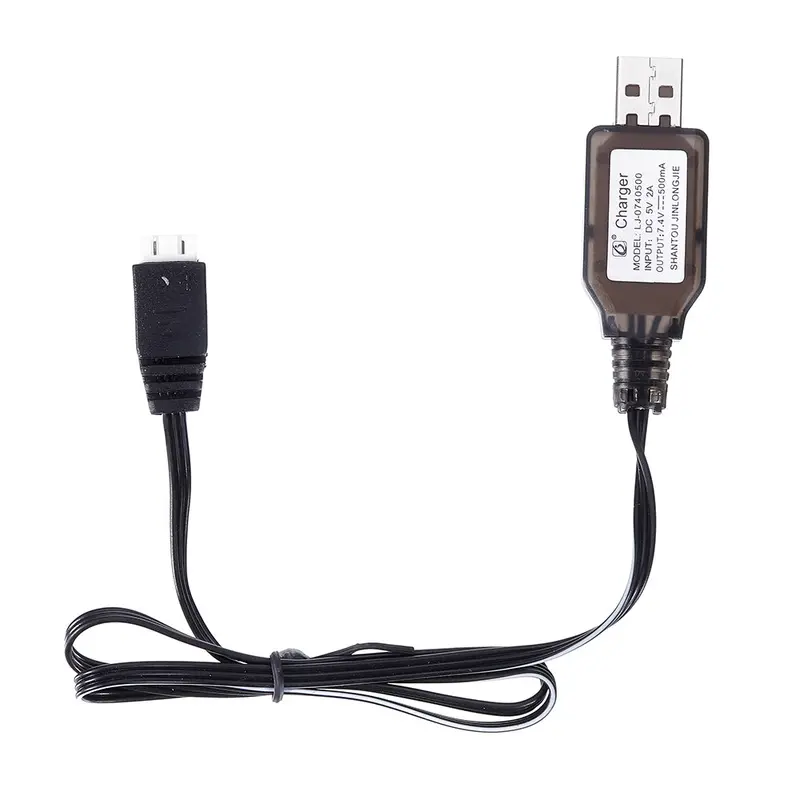 Hs 7.4V 2S Li-Ion Battery Charger Usb Charging Cable For 18301 18302 18311 18312 1/18 Rc Car Parts 1