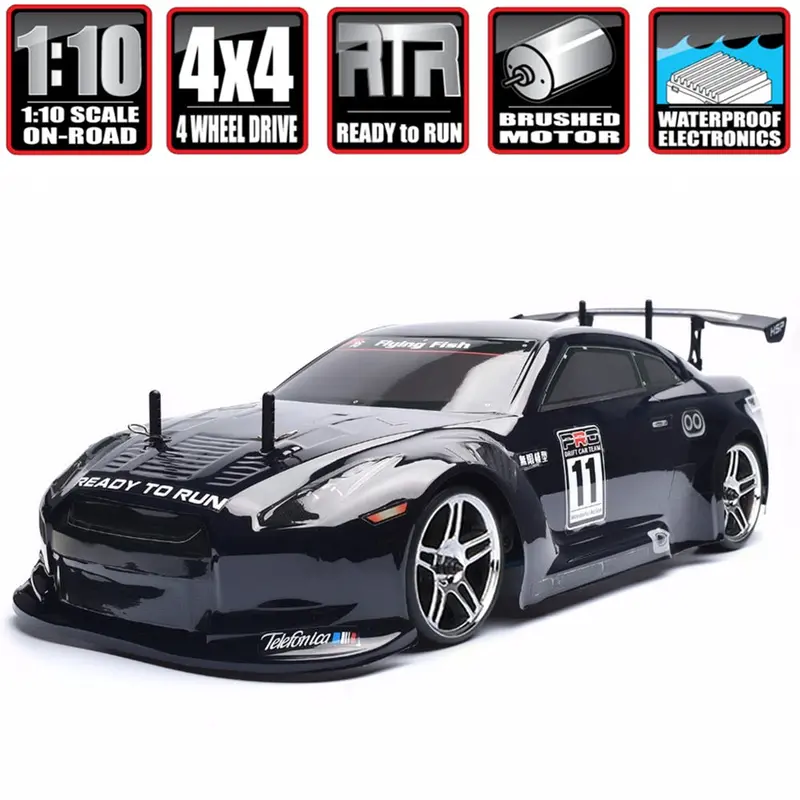 Hsp Racing Rc Drift Car 4Wd 1:10 Electric Power On Road Rc Car 94123 Flyingfish 4X4 Vehicle High Speed Hobby Remote Control Car 1