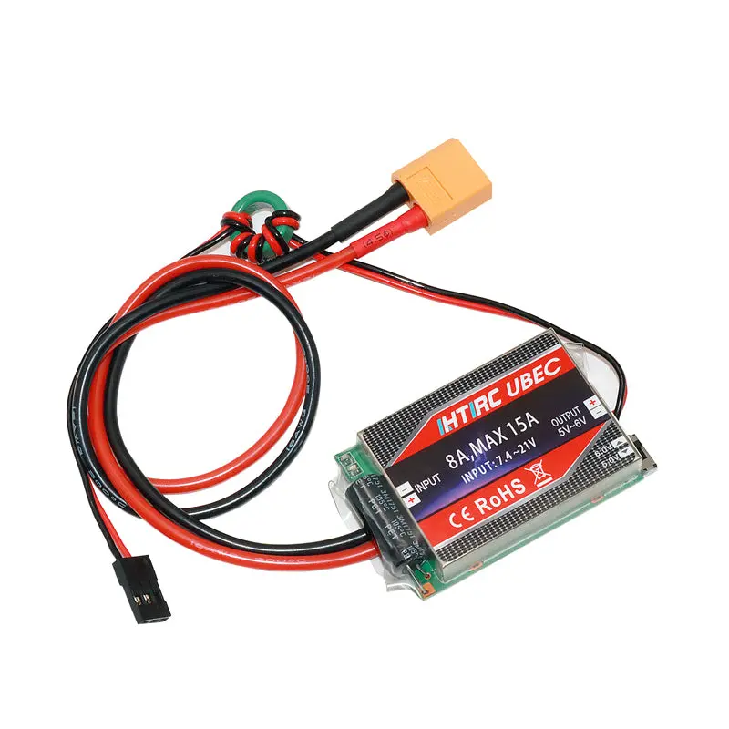 Htirc Sbec Ubec 8A Siso Brushless Esc Single Input Single Output 2S 3S 4S 5S For Rc Racing Drone Airplane Aircraft 2