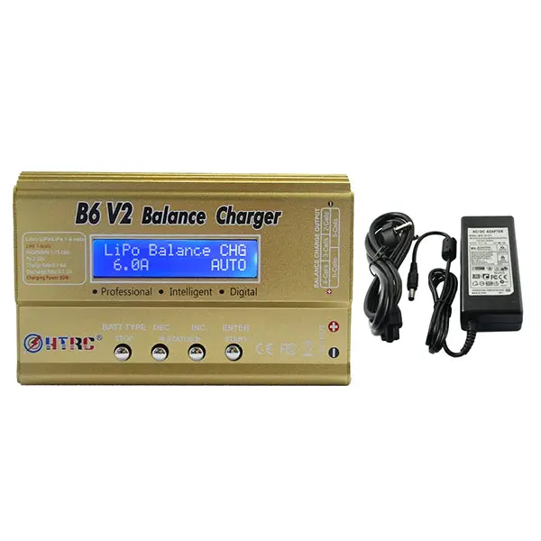 Htrc B6 V2 80W 6A Digital Battery Balance Charger Discharger With Power Supply 1