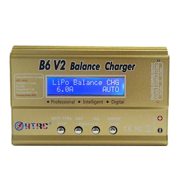Htrc B6 V2 80W 6A Digital Rc Battery Balance Charger Discharger For Lipo Battery 1