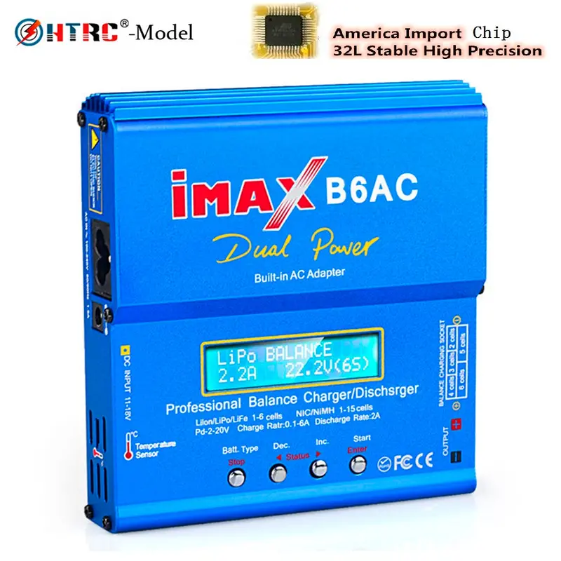 Htrc Imax Mini B6 Ac Rc Charger Lipo Battery Balance Charger 80W 6A Nimh Nicd Battery Balance Charger Rc Discharger 1