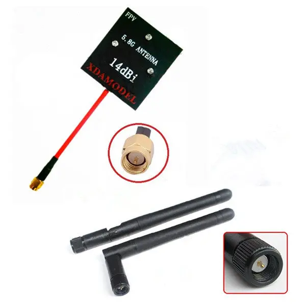 Hubsan H501s H107d+H502s Enhanced Fpv Distance 5.8Ghz 14Dbi Panel Antenna 2.4Ghz 3Dbi Antenna 1