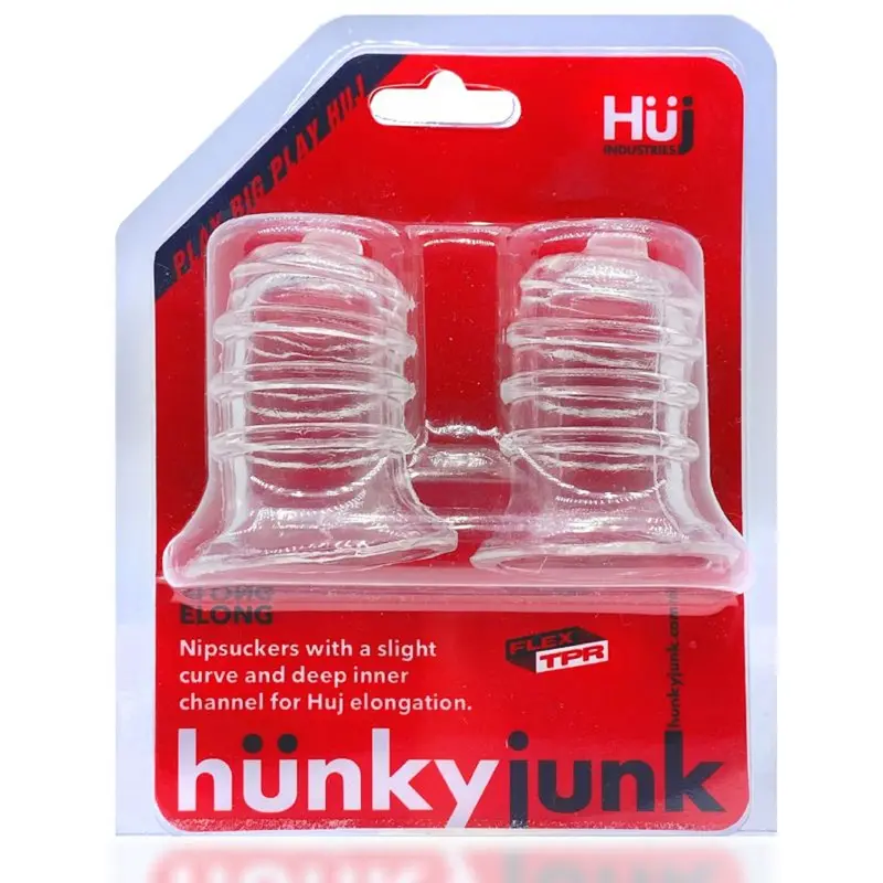 Hunky Junk Elong Wide Base Nipsucker Clear. 1
