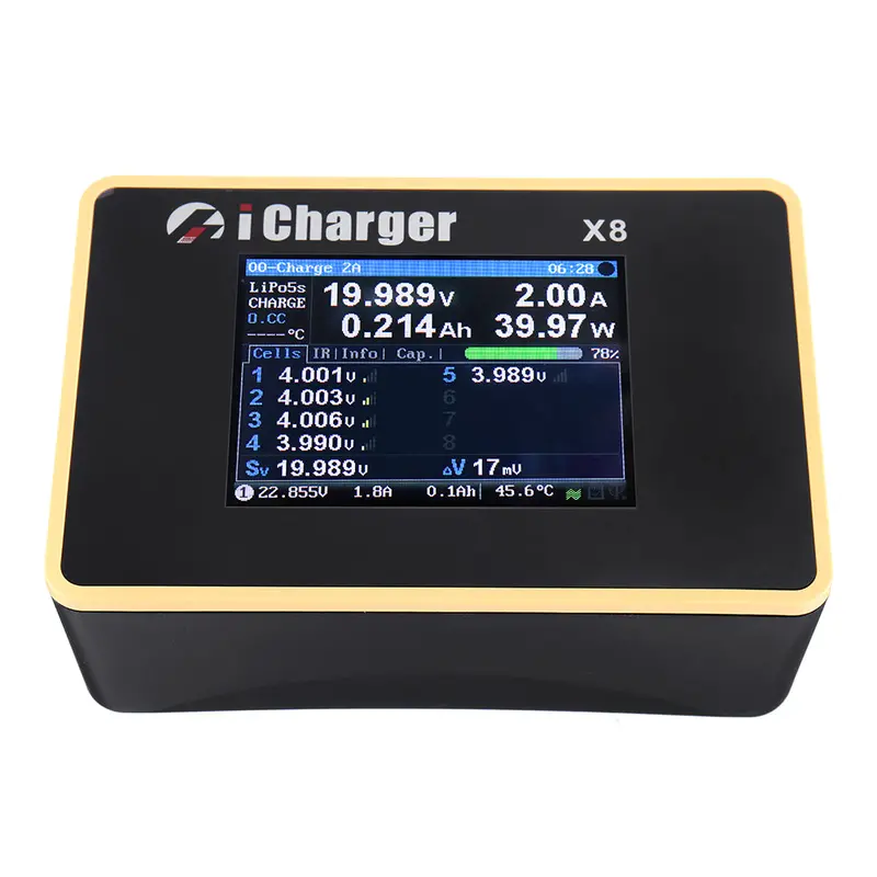 Icharger X8 1100W 30A Dc Lcd Screen Smart Battery Balance Charger Discharger For 1-8S Lipo/Lilo/Life/Lihv Battery 1
