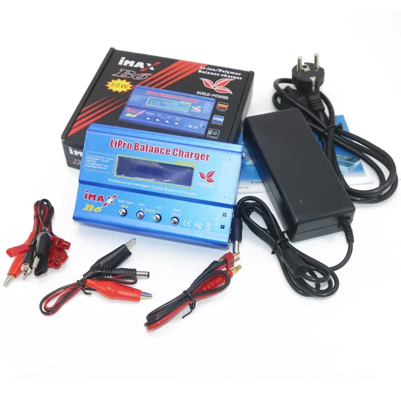 Imax B6 80W 6A Battery Charger Lipo Nimh Li-Ion Ni-Cd Digital Rc Balance Charger Discharger + 15V 6A Power Adapter+Charge Cable 1