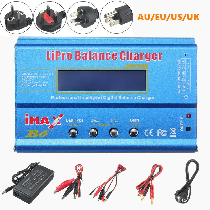 Imax B6 80W 6A Lipo Battery Balance Charger With Power Supply Adapter 1