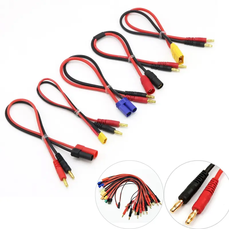 Imax B6 Charge Line 4.0Mm Banana Plug To Amass Mpx As150 Xt90 Trx Xt60 Ec5 With 12Awg Silicone Cable 30Cm For Rc Lipo Battery 1