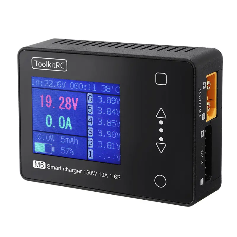 In Stock Toolkitrc M6 Battery Balance Charger 150W 10A Dc Output For 1-6S Lipo Lihv Life Lion Nimh Pb Cell Checker Servo Tester 1