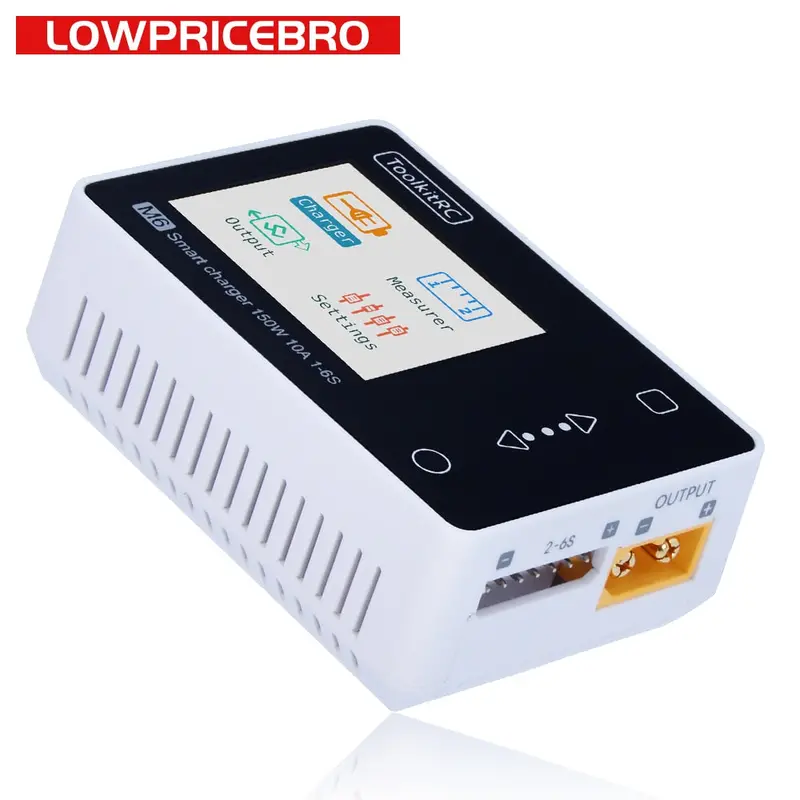 In Stock Toolkitrc M6 Battery Balance Charger 150W 10A Dc Output For 1-6S Lipo Lihv Life Lion Nimh Pb Cell Checker Servo Tester 1