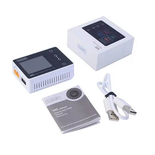 In Stock Toolkitrc M6 Battery Balance Charger 150W 10A Dc Output For 1-6S Lipo Lihv Life Lion Nimh Pb Cell Checker Servo Tester 1