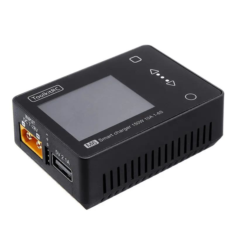 In Stock Toolkitrc M6 Battery Balance Charger 150W 10A Dc Output For 1-6S Lipo Lihv Life Lion Nimh Pb Cell Checker Servo Tester 2