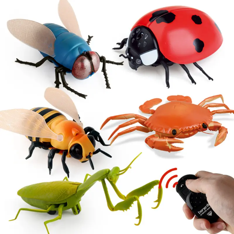 Infrared Rc Animal Insect Toys Simulation Spider Bee Fly Crab Ladyb Mantis Electric Robot Toy Halloween Prank Insects Kids Toys 1