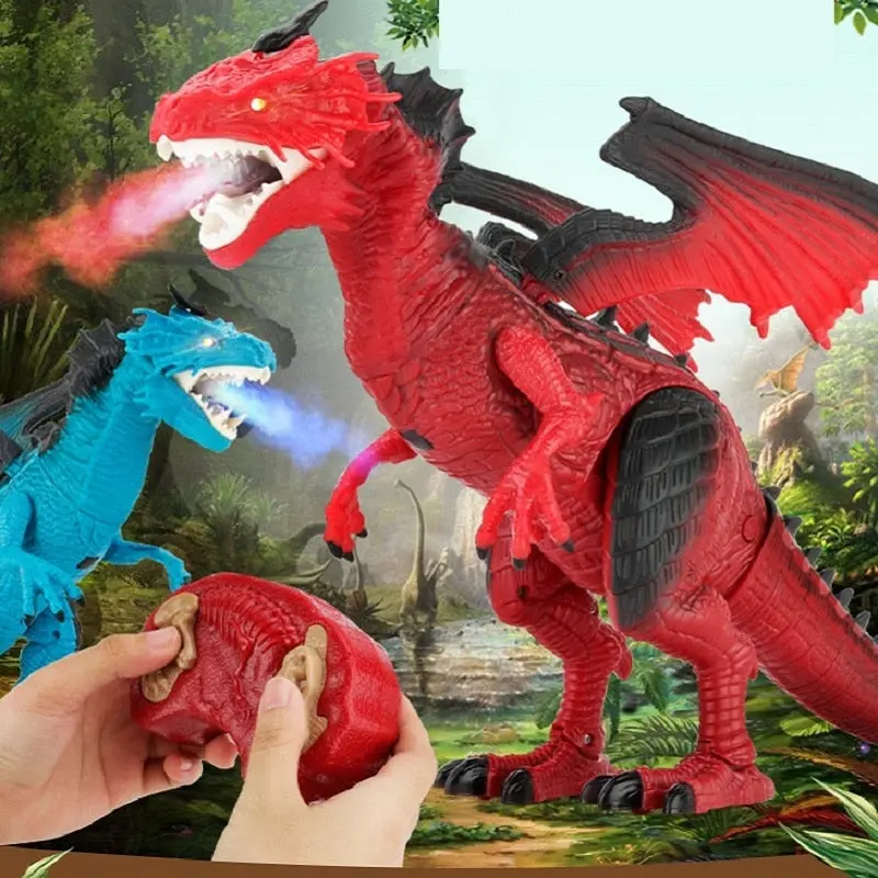 Infrared Spray Remote Control Dinosaur Simulation Animal Model Series Electric Remote Control Dinosaur Walking Toy Children Gift 1