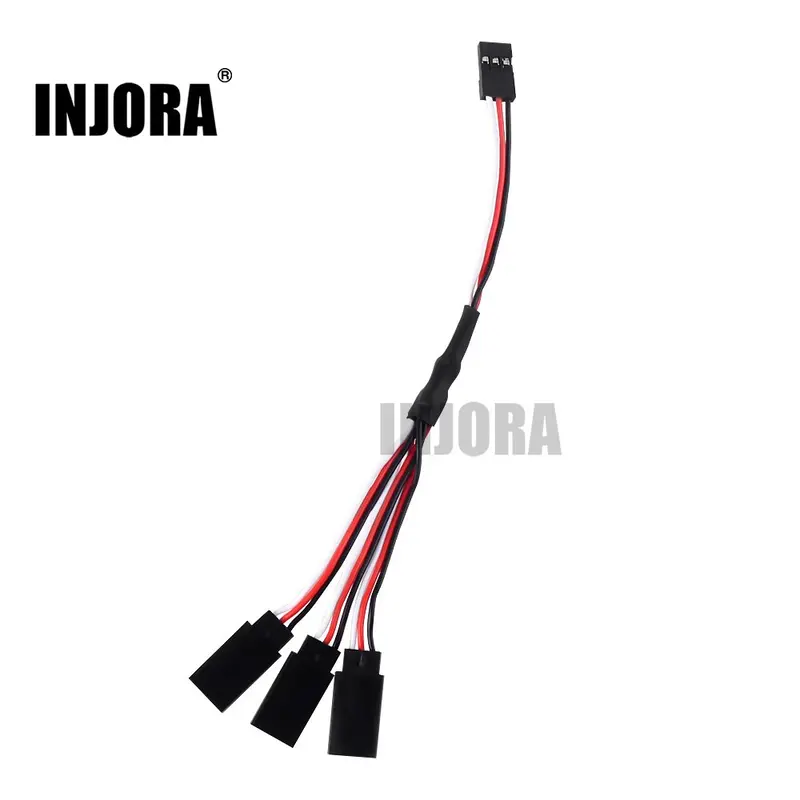 Injora 1Pcs 15/30Cm 1 To 3 Rc Servo Extension Wire Cable For Futaba Jr Male To Female Rc Model 1