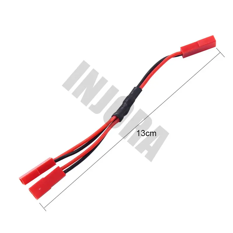 Injora 1Pcs Trx4 Esc Battery Jst Female Connector Y Cable For 1/10 Rc Crawler Car Traxxas Trx-4 82046-4 1