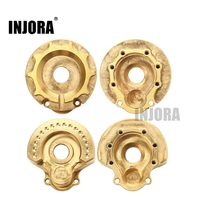 Injora 2Pcs Trx4 Brass Counterweight Balance Weight Portal Drive Housing For 1:10 Rc Crawler Traxxas Trx-4 1