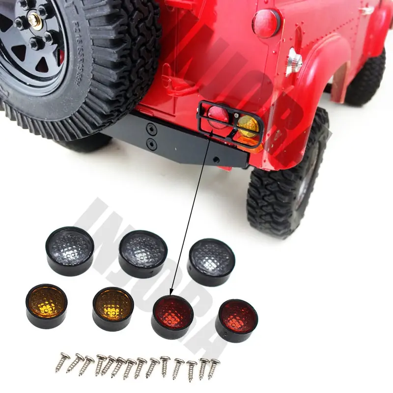 Injora 7Pcs Rc Car Taillight Light Cover For 1:10 Rc Crawler D90 Body Shell 1