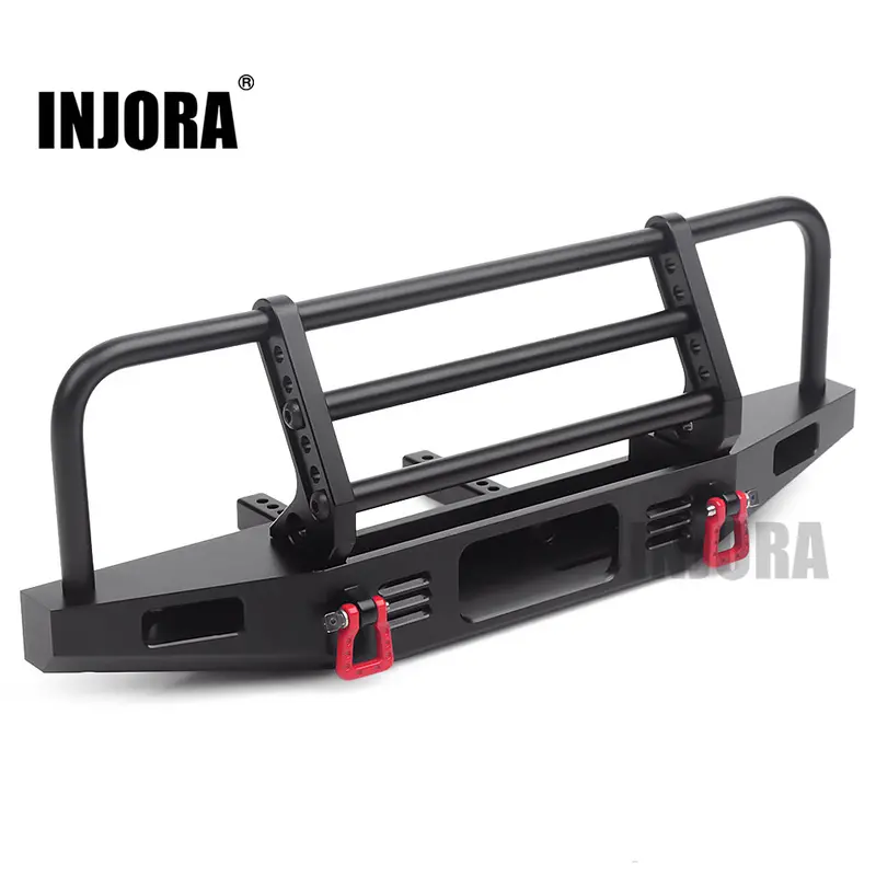 Injora Adjustable Metal Front Bumper For 1/10 Rc Crawler Traxxas Trx4 Defender Axial Scx10 Scx10 Ii 90046 90047 1