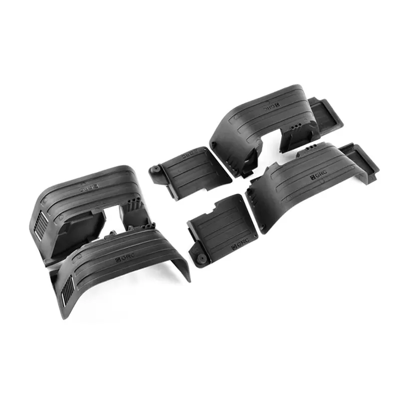 Injora Black Plastic Front&Rear Mud Flaps Fender For 1/10 Rc Crawler Axial Scx10 Ii 90046 90047 1