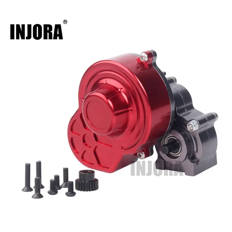 Injora Complete Metal Scx10 Gearbox Transmission Box With Gear For 1/10 Rc Crawler Axial Scx10 Upgrade Rc Car Parts 1