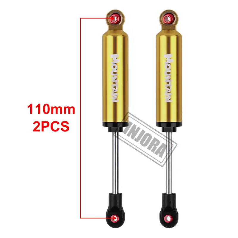 Injora Rc Car 2Pcs Built-In Spring 90/100/110/120Mm Shock Absorber Damper For 1/10 Rc Crawler Axial Scx10 90046 Trx-4 Mst Redcat 15