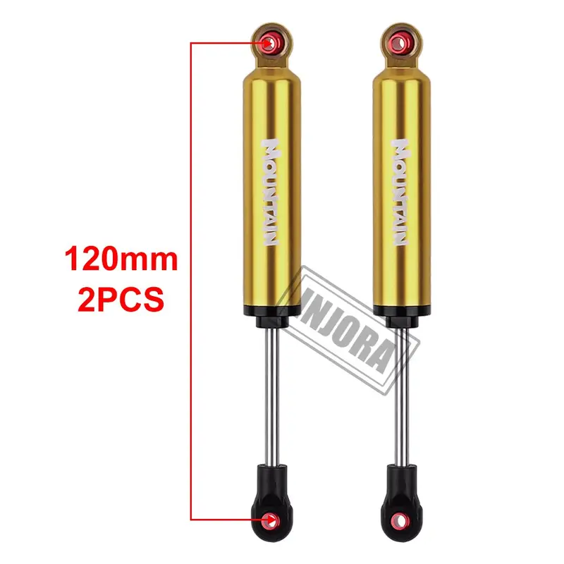 Injora Rc Car 2Pcs Built-In Spring 90/100/110/120Mm Shock Absorber Damper For 1/10 Rc Crawler Axial Scx10 90046 Trx-4 Mst Redcat 20