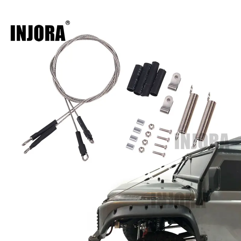 Injora Rc Car Modified Part Steel Rope For 1/10 Rc Crawler Traxxas Trx-4 Trx4 Axial Scx10 90046 D90 D110 Tamiya Mst 1