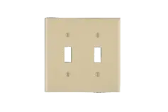 Ivory 2 Gang Switch Plate 1