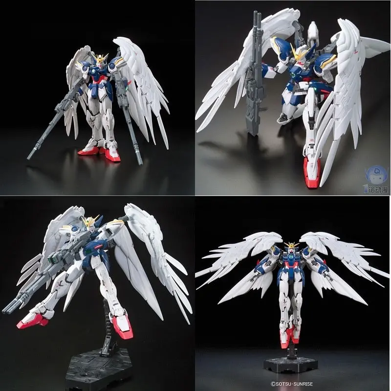 Japaness Bandai Gundam Model Rg 1/144 Wing Zero Gundam Ew Justice Freedom 00 Destiny Armor Unchained Mobile Suit Kids Toys 1