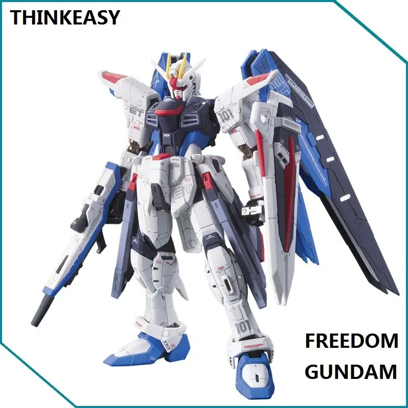 Japaness Bandai Original Gundam Hg 1/144 Freedom Destroy Seed Model Zgmf-X10a Justice Armor Unchained Mobile Suit Kids Toys 1