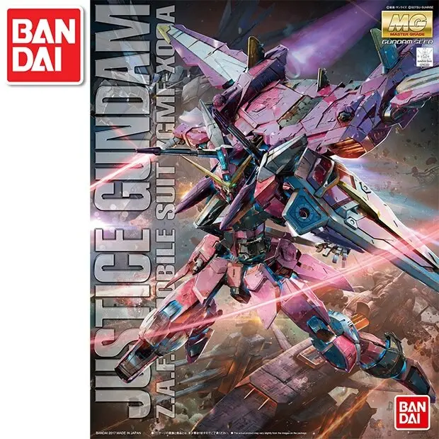 Japaness Bandai Original Gundam Mg 1/100 Model Gundam Seed Destiny Justice Mobile Suit Kids Toys With Holder 1