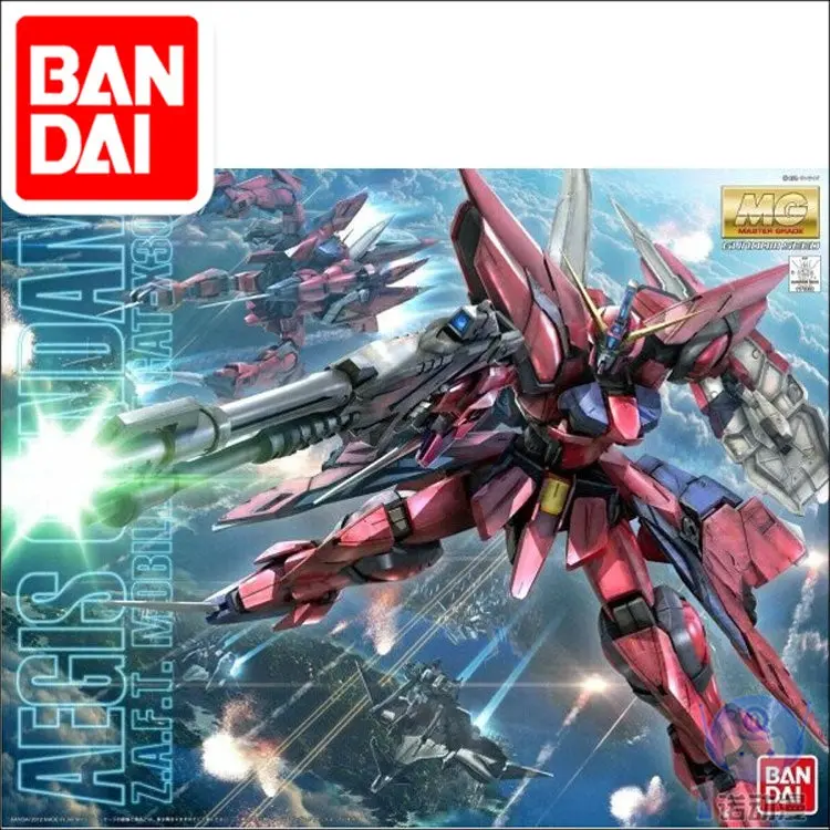 Japaness Bandai Original Gundam Mg 1/100 Model Seed Aegis Gundam Mobile Suit Kids Toys With Holder 1