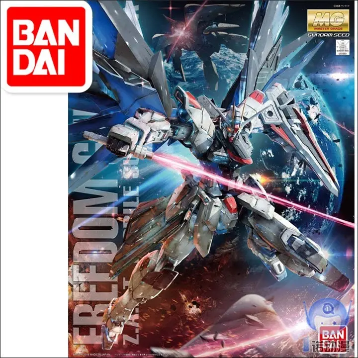 Japaness Bandai Original Mg 1/100 Gundam Model Zgmf-X10a Freedom 2.0 Destroy Armor Unchained Mobile Suit Kids Toys Bandai 1