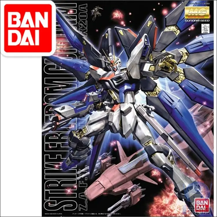 Japaness Bandai Original Mg 1/100 Gundam Model Zgmf-X20a Strike Freedom Destroy Armor Unchained Mobile Suit Kids Toys Bandai 1