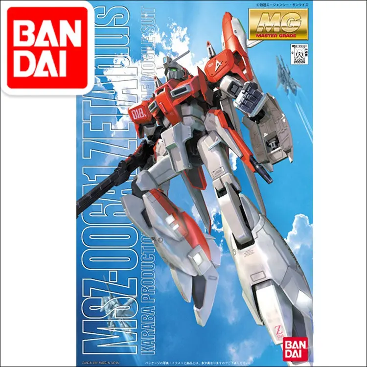 Japaness Bandai Original Mg 1/100 Gundam Msz-006A1 Zeta Plus Unchained Mobile Suit Kids Toys 1