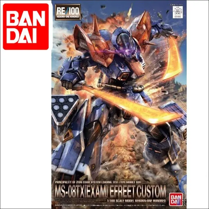 Japaness Bandai Original Re 1/100 Gundam Efreet Custom Series Ms-08Tx [Exam] Unchained Mobile Suit Kids Toys Bandai 1