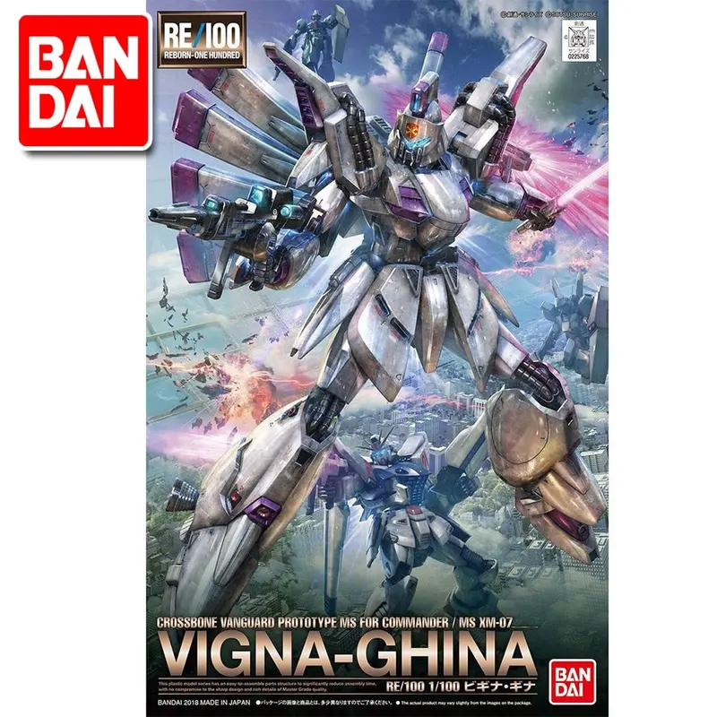 Japaness Bandai Original Re 1/100 Gundam F91 Vigna-Ghina Ii Mobile Suit Kids Toys 1