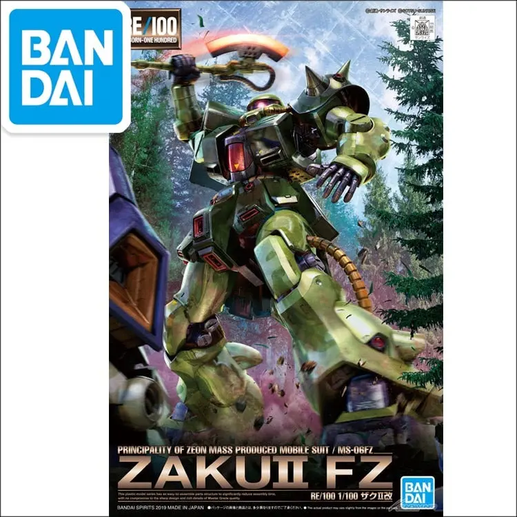 Japaness Bandai Original Re 1/100 Ms-06Fz Zaku Ii 2 Fz Neo Zeon Unchained Mobile Suit Kids Toys Bandai 1