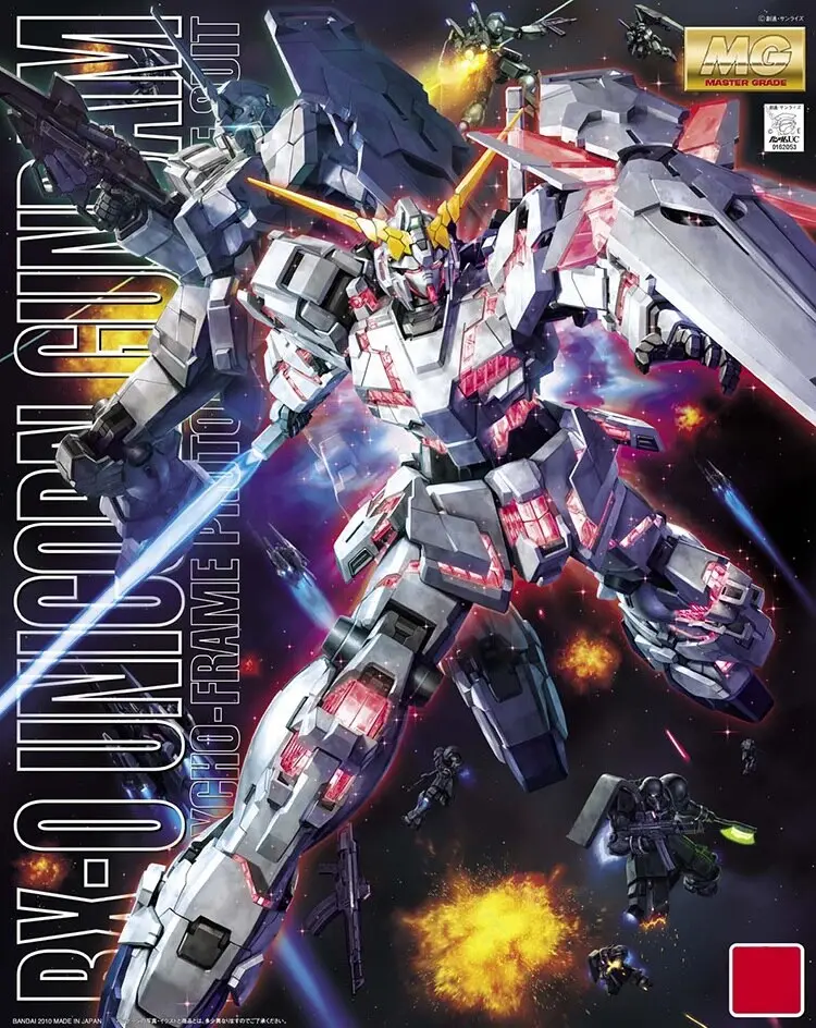 Japaness Original Gundam Mg 1/100 Model Rx-0 Unicorn Gundam Seed Mobile Suit Kids Toys 1