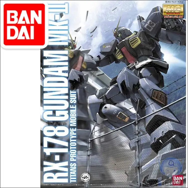 Japaness Original Gundam Mg 1/100 Model Rx-178 Gundam Mk-Ii Titans Prototype Mobile Suit Kids Toys With Holder 1